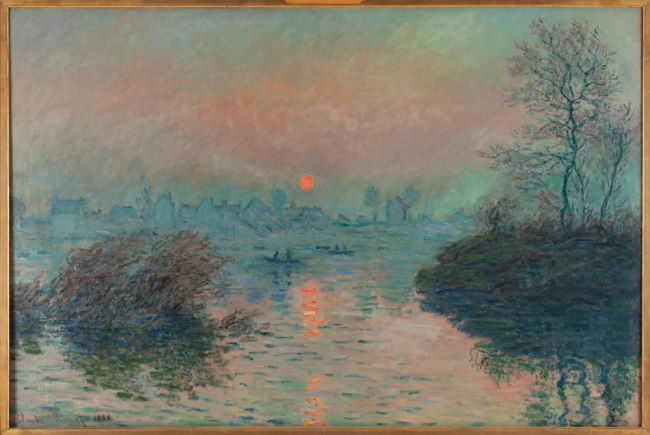 Claude Monet sunset over the Seine
