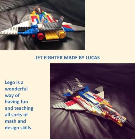lego jet fighter made by Lucas
