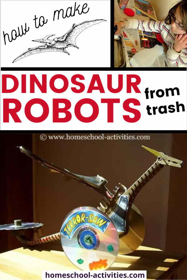 How to make dinosaur robots from trash
