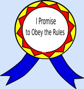 I promise to obey the rules