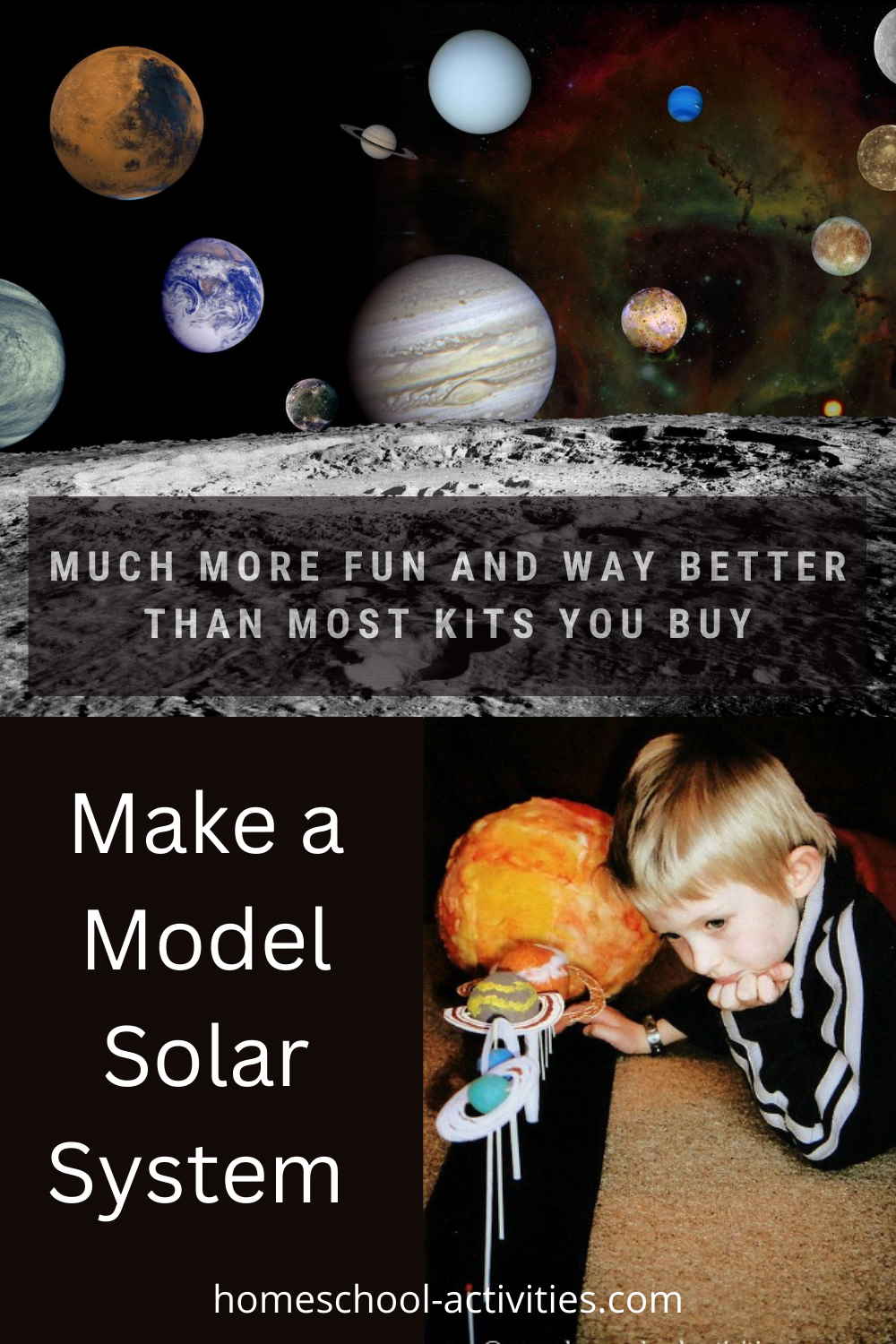 Children's Make Your Own SOLAR SYSTEM Kit Homework Project Planets & Paints  Kit
