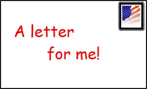 a letter for me