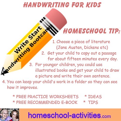 handwriting tip for kids