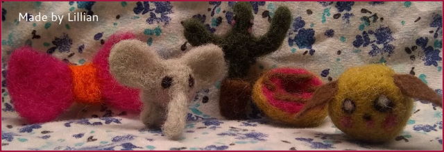 Needle felted toys made by a child